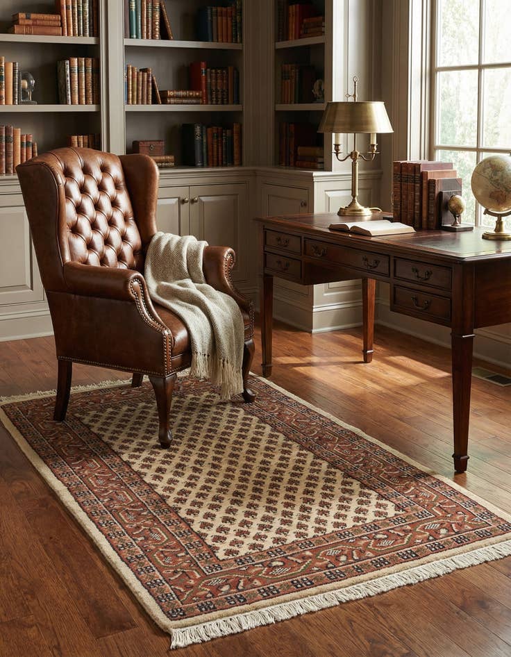 Detail image of 3' x 5' 4  Hand Knotted Mir Wool Rug