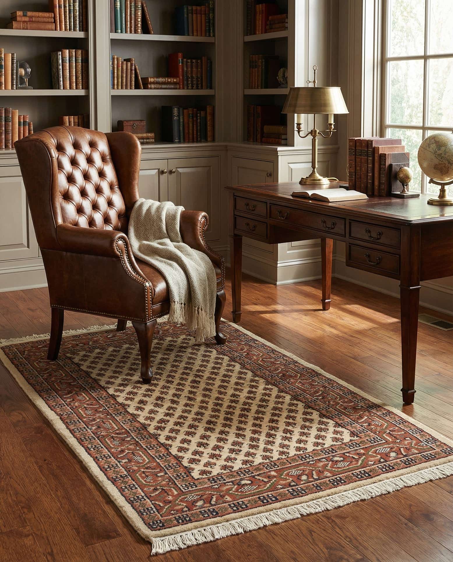 3' x 5' 4 Hand Knotted Mir Wool Rug
