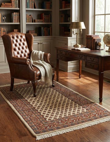3' x 5' 4 Hand Knotted Mir Wool Rug