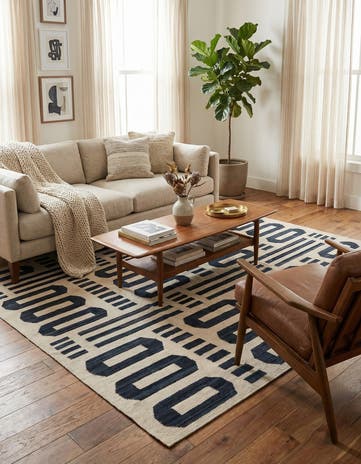 5' 9 x 7' 10 Hand Woven Kilim Modern Wool Rug