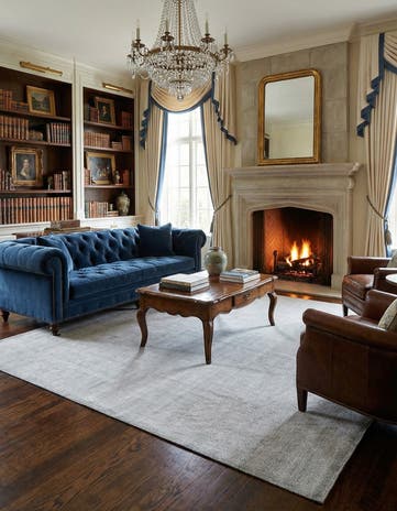 7' 10 x 7' 10 Hand Woven Jill Zarin English Manor Farmhouse Wool Square Rug