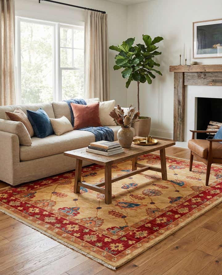 5' 6 x 7' 9 Hand Knotted Ziegler Wool Rug