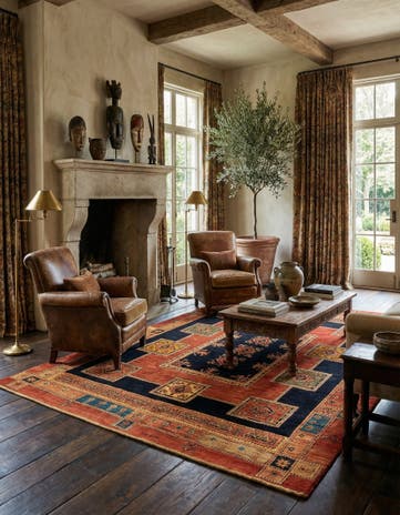 4' 10 x 7' 1 Luribaft Wool Rug