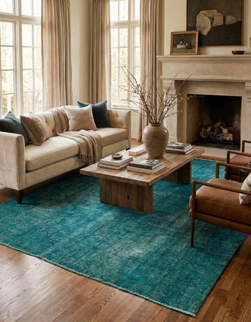 7' 4 x 10' 6 Hand Knotted Ultra Vintage Persian Wool Rug