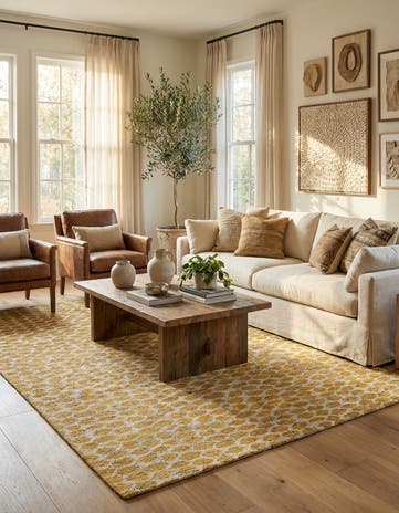 6' x 9' 1 Hand Knotted Moroccan Wool Rug