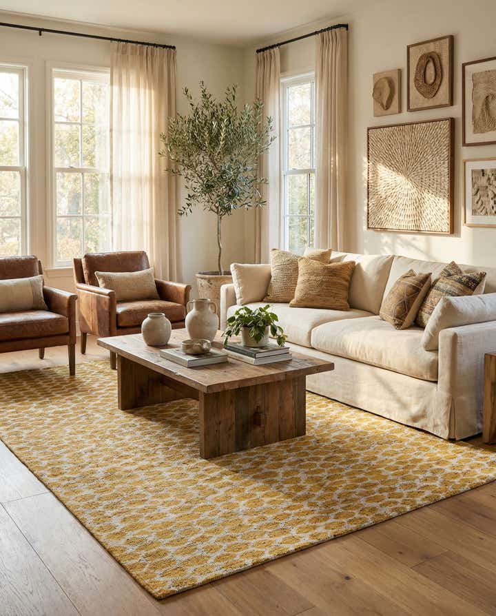 6' x 9' 1 Hand Knotted Moroccan Wool Rug