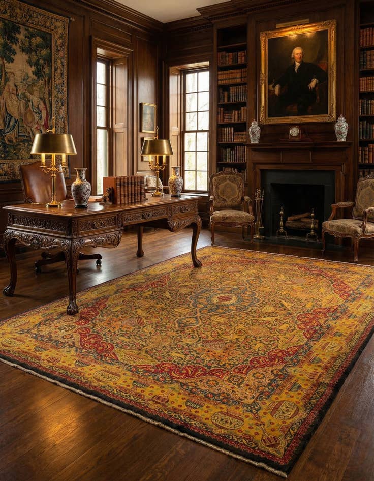 Detail image of 9' 8 x 12' 9 Kashmar Wool Rug