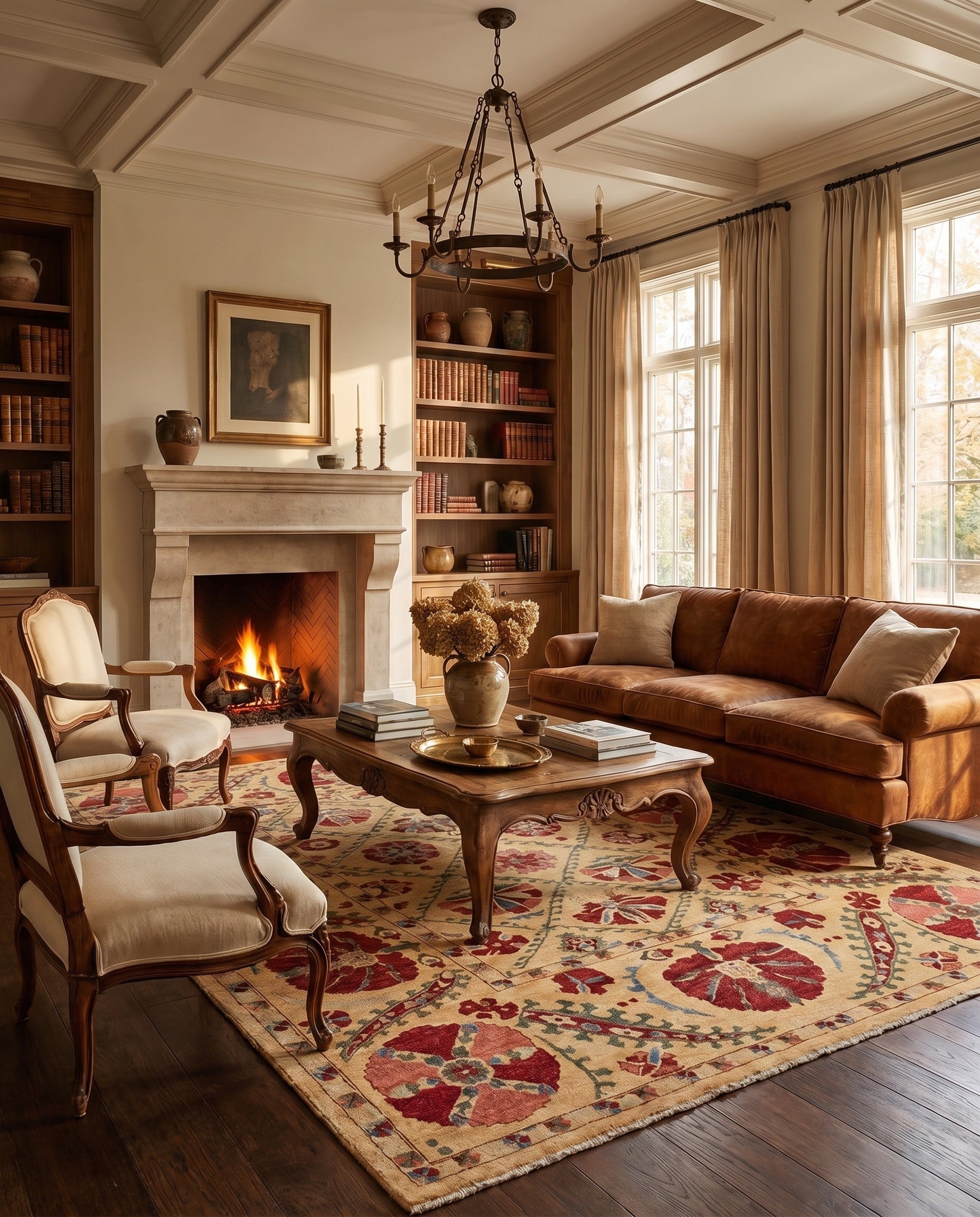 7' x 9' 7 Hand Knotted Ariana Ziegler Oriental Rug