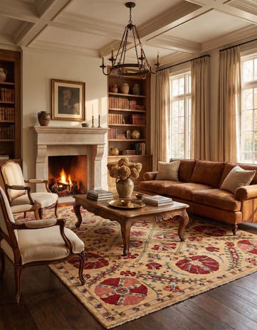 7' x 9' 7 Hand Knotted Ariana Ziegler Oriental Rug