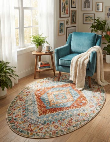 Salmon Paragon Oval Rug