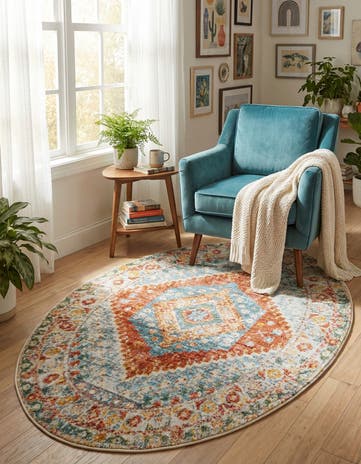 Salmon Paragon Oval Rug