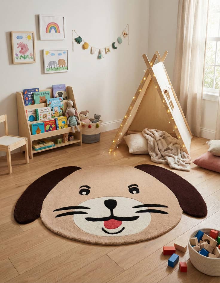 Detail image of 3' 6 x 5' 1 Playtime Kids Wool Freeform Rug