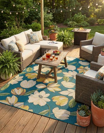 7' 10 x 10' Easy-Clean Baja Indoor / Outdoor Rug