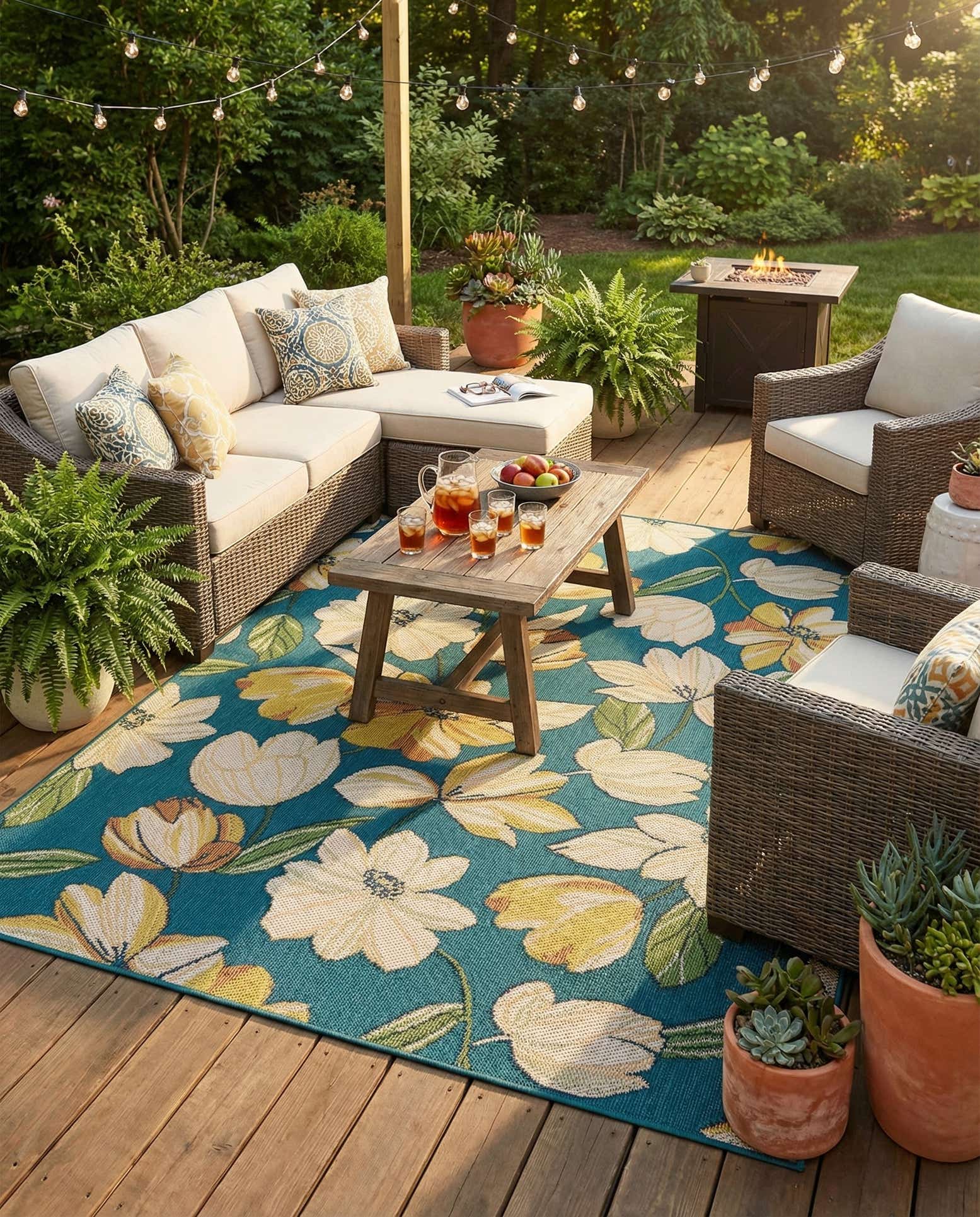 7' 10 x 10' Easy-Clean Baja Indoor / Outdoor Rug