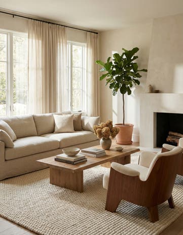 Ivory Hand Woven Felt Ball Wool Square Rug