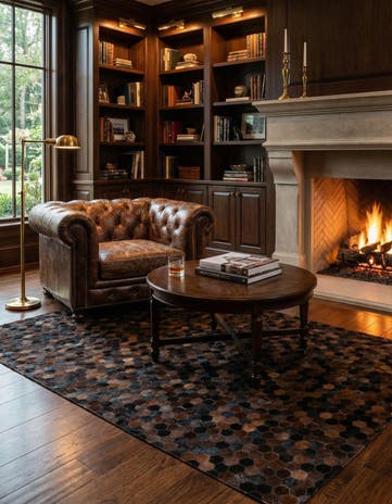 5' x 7' 11 Cowhide Stocks Rug