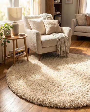  3' 3 x 3' 3 Infinity Shag Round Rug
