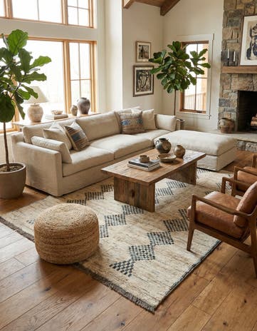 6' 6 x 9' 7 Hand Knotted Darya Wool Rug