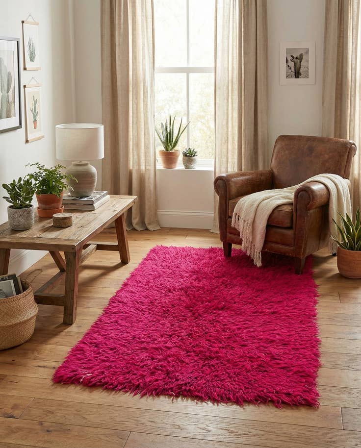 Detail image of 2' 9 x 5' 10 Hand Knotted Moroccan Wool Runner Rug