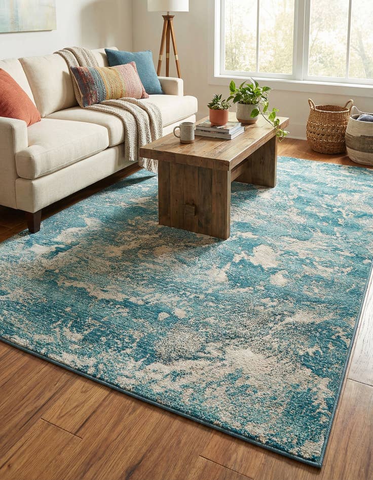 Detail image of 5' x 7'  Washable Modern Indoor / Outdoor Rug