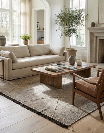 8' 6 x 9' 8 Hand Woven Kilim Modern Wool Rug