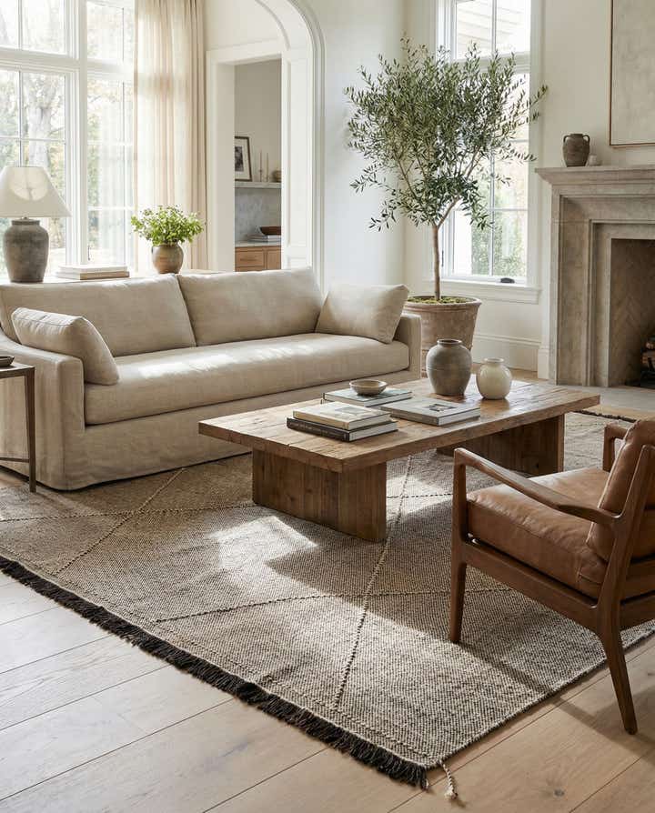 8' 6 x 9' 8 Hand Woven Kilim Modern Wool Rug