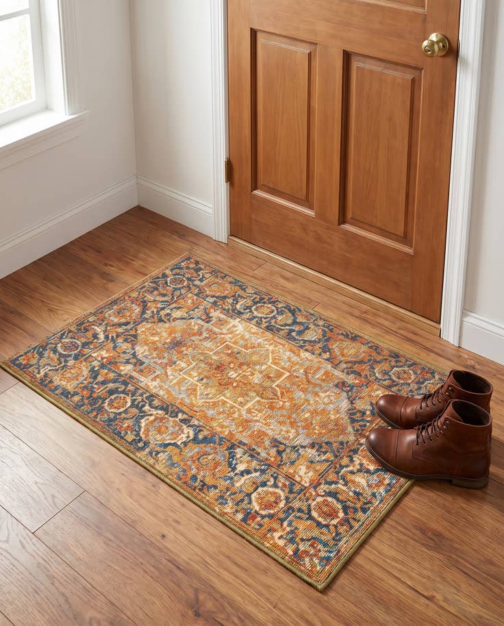 Detail image of 2' x 3' Easy-Clean Traditional Indoor / Outdoor Rug
