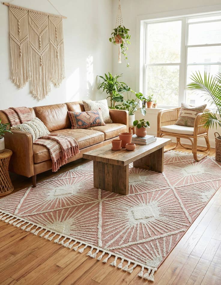 Detail image of 5' 3 x 8' Boho Rug