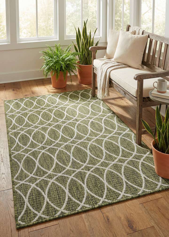 3' x 5' 3 Easy-Clean Trellis Indoor / Outdoor Rug