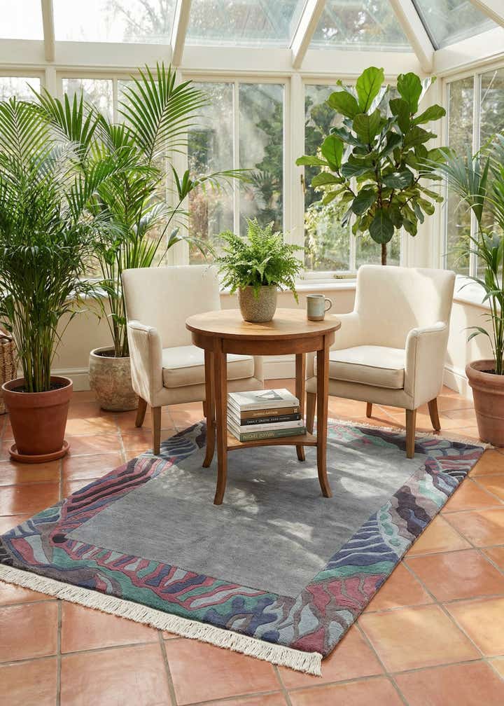 4' 9 x 6' 6 Hand Knotted Tibet Wool Rug