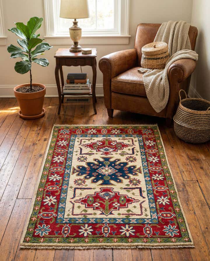 2' 9 x 4' 2 Hand Knotted Kazak Rug