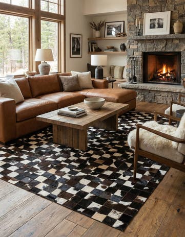 5' x 7' 11 Cowhide Stocks Rug