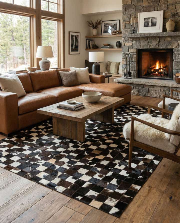 5' x 7' 11 Cowhide Stocks Rug