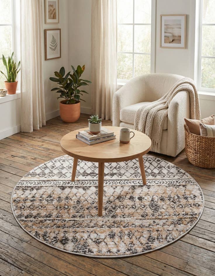 Detail image of  3' 3 x 3' 3 Leipzig Round Rug