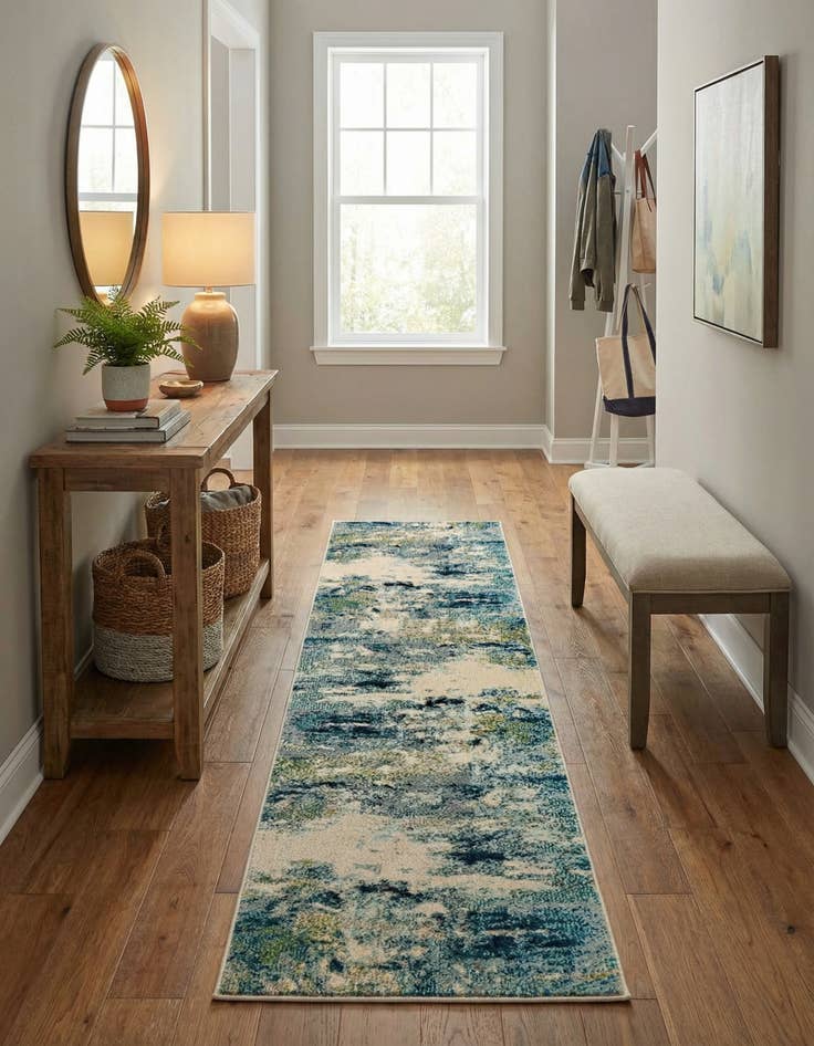 Detail image of 2' x 8'  Washable Spectrum Runner Rug