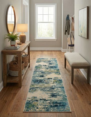 2' x 8' Washable Theia Runner Rug