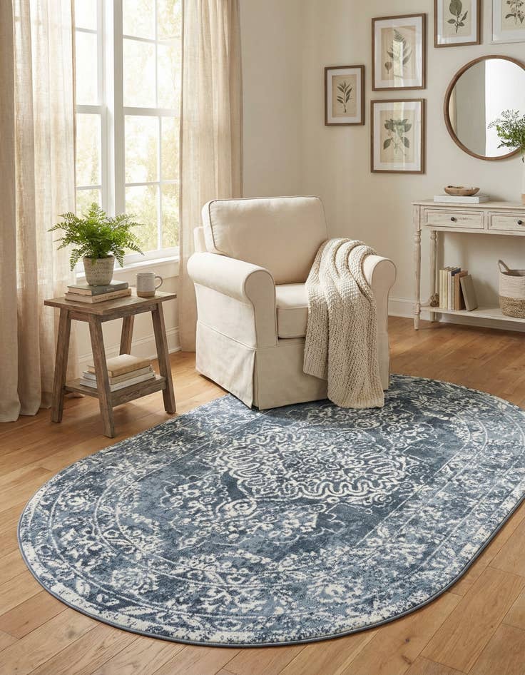 Detail image of  5' 3 x 8' Oxford Oval Rug