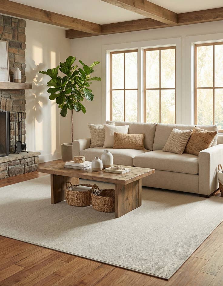 Detail image of 9' x 12' Easy-Clean Solid Indoor / Outdoor Rug
