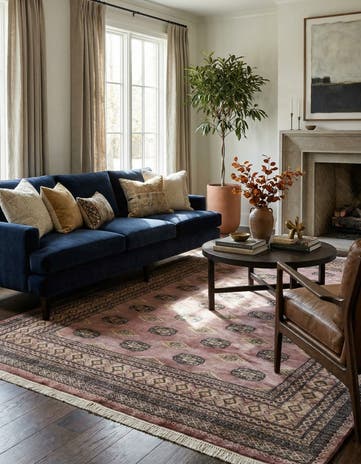 6' 8 x 9' 2 Hand Knotted Bokhara Oriental Rug