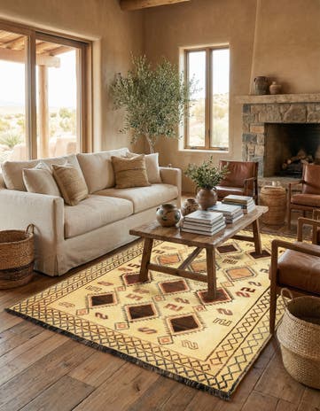 4' 10 x 8' 2 Gabbeh Wool Rug