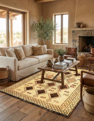 4' 10 x 8' 2 Gabbeh Wool Rug