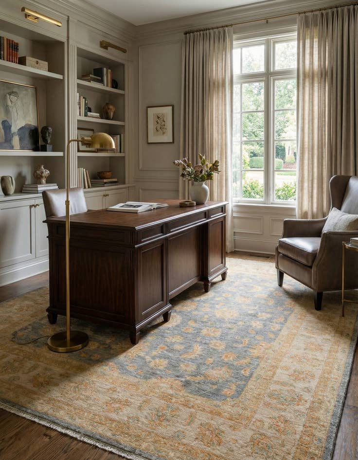 Detail image of 8' 4 x 9' 8 Kaizar Wool Rug