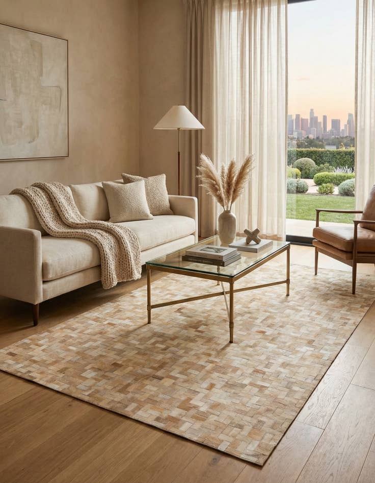 Detail image of  5' 4 x 7' 7 Cowhide Rug