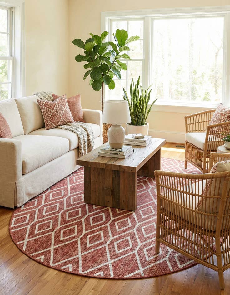 Detail image of 5' 3 x 8'  Washable Jill Zarin Turks and Caicos Indoor / Outdoor Oval Rug