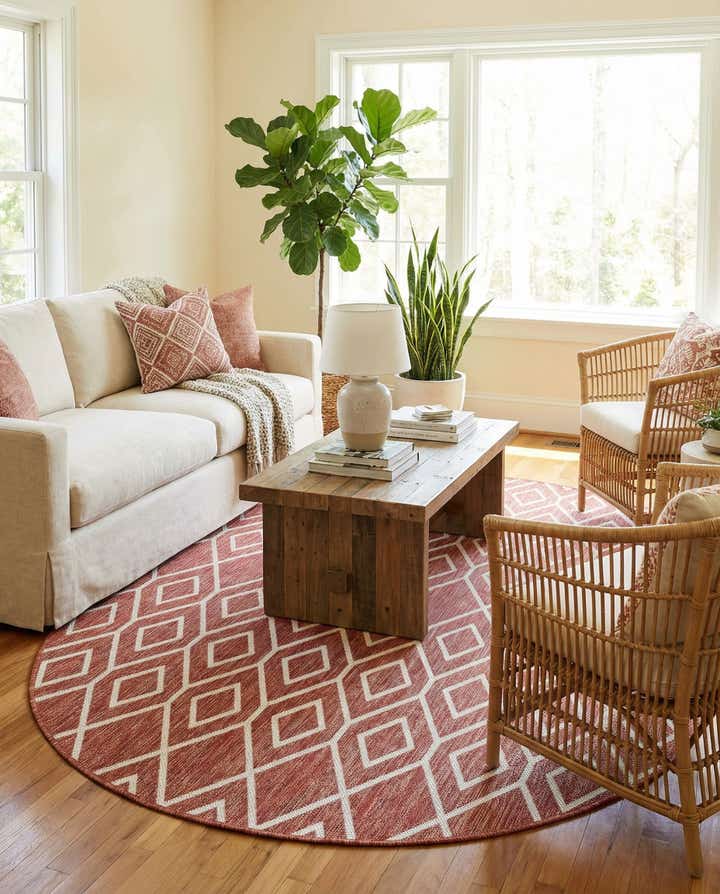 5' 3 x 8' Easy-Clean Jill Zarin Turks and Caicos Indoor / Outdoor Oval Rug