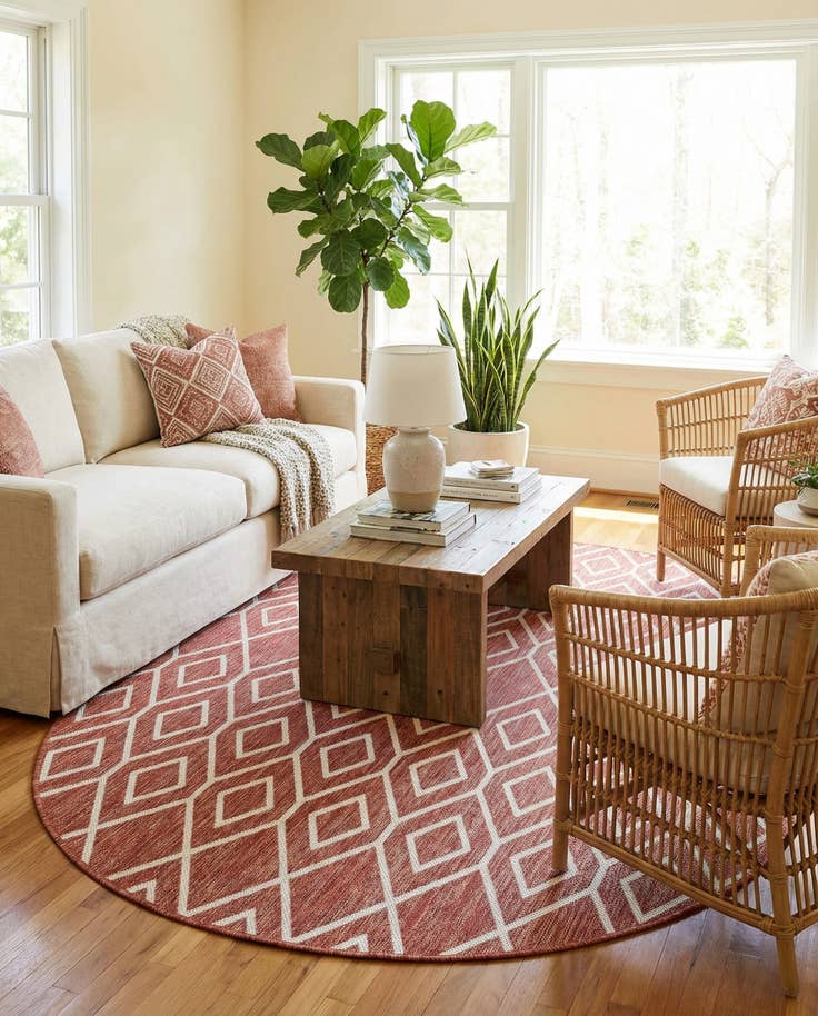 Detail image of 5' 3 x 8' Easy-Clean Jill Zarin Turks and Caicos Indoor / Outdoor Oval Rug