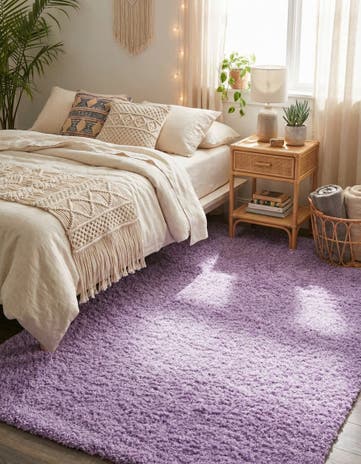 6' x 9' Solid Shag Rug