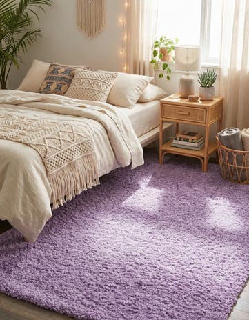 6' x 9' Solid Shag Rug