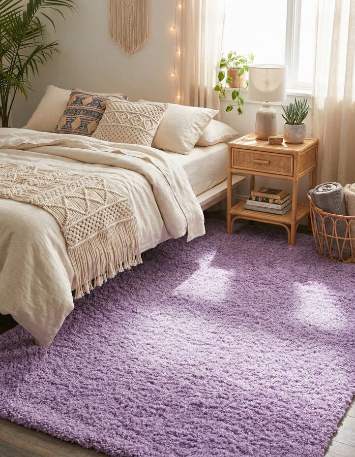 6' x 9' Solid Shag Rug