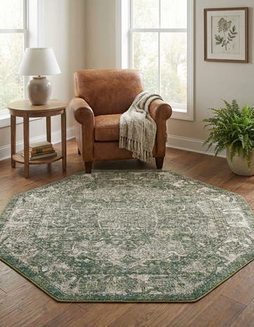 Green Isabella Octagon Rug